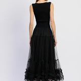 En Saison Darcy Mixed Media Maxi Dress