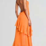 Retrofête Samara Silk Chiffon Dress in Arianzo