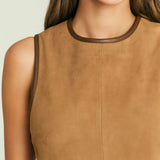 SEROYA Francesca Suede Mini Dress
