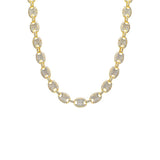 Fancy Pave Mariner Link Necklace