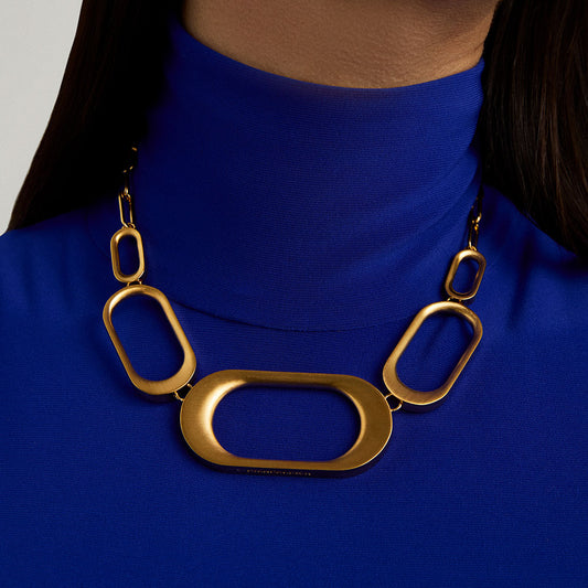 Bleecker Statement Collar Necklace in Gold