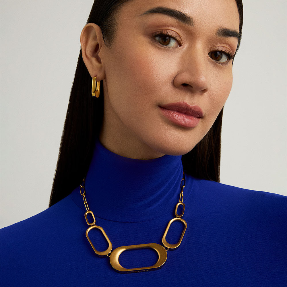 Bleecker Statement Collar Necklace in Gold