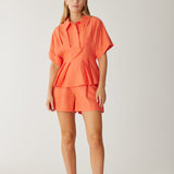 Lena Shine Shorts - Coral
