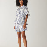 Lena Shine Shorts - Ivory Toile Combo