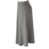 Basic Essentials Ribbed Asymmetric Skirt in Cloud Grey