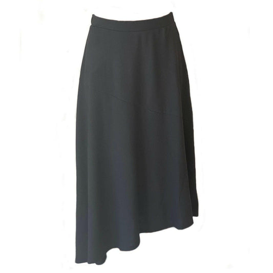 Basic Essentials Ribbed Asymmetric Skirt in Charcoal