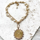 Angel Coin Medallion Necklace