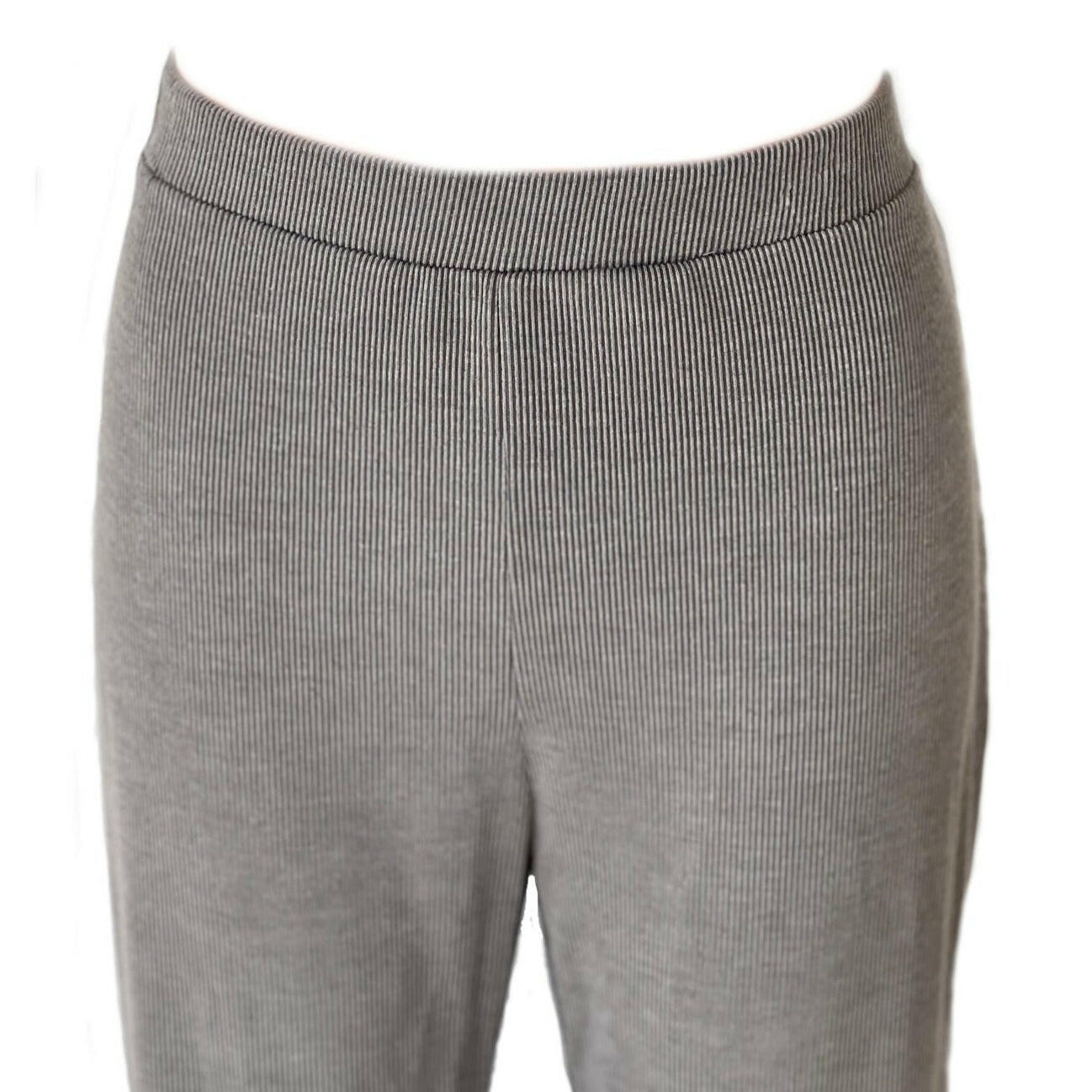 Basic Essentials Ribbed Flare Pants in Cloud Grey