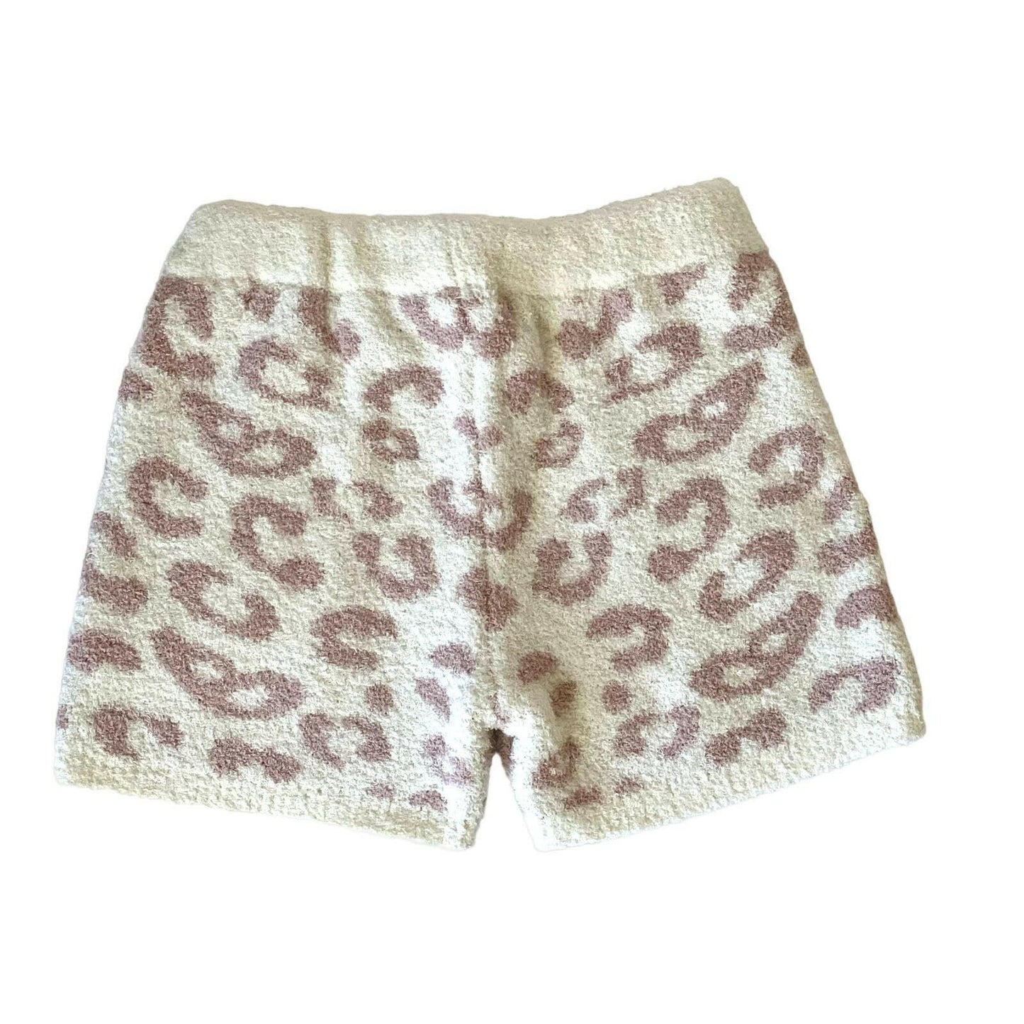 Luxury Lounge Shorts in Pink Leopard Print.