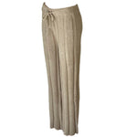 Solid Color Luxury Ribbed Blanket Knit Pants in Taupe.