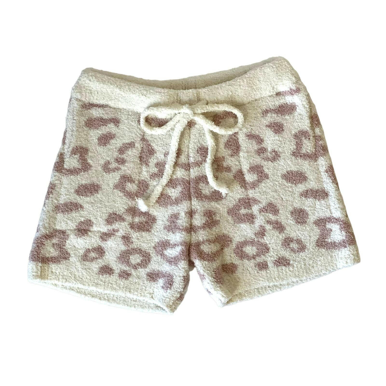 Luxury Lounge Shorts in Pink Leopard Print.